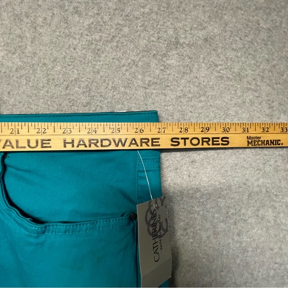 New With Tags Catherine's 34W Capri Pants Teal Blue Pockets Stretch Waist - Picture 11 of 11